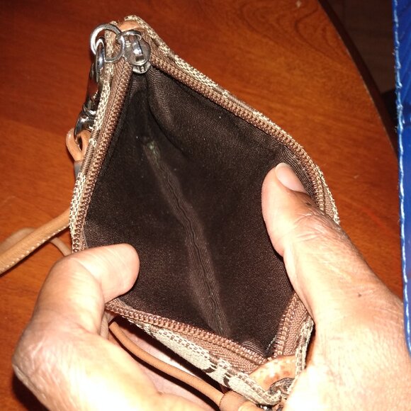 Coach Corner Zip Wristlet in Signature Canvas - Picture 8 of 9